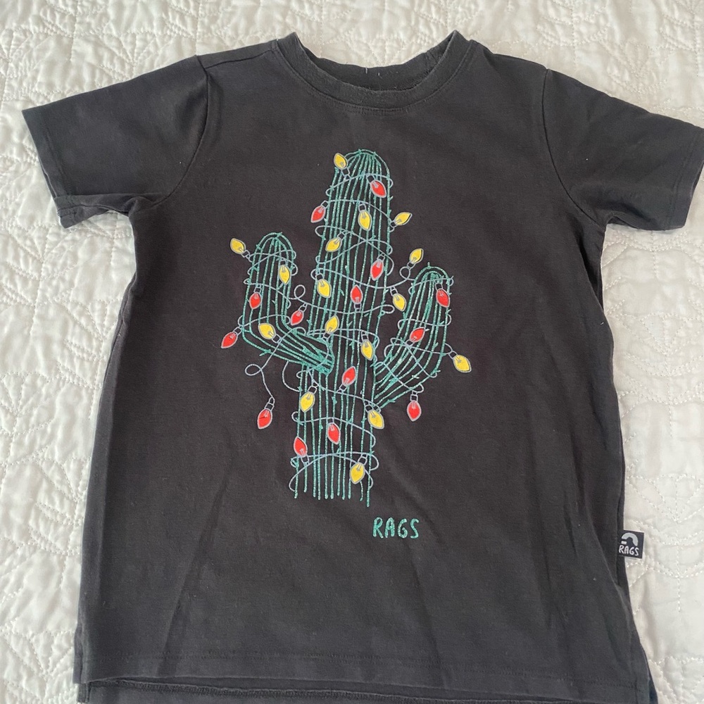 Rags Kids Black Cactus T-Shirt